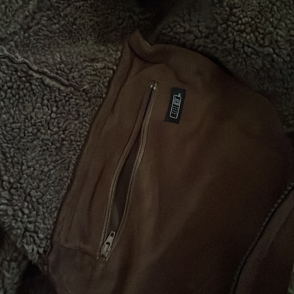 Brown microsuede jacket. Size L.  Weatherproof garment co. brand - Picture 8 of 16